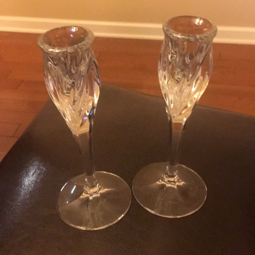 Vintage Crystal candle Holders